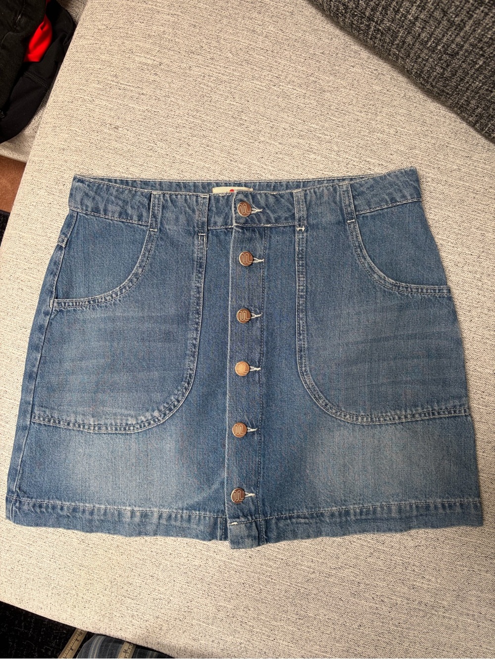Marine Layer Women’s Button Up Denim Mini Skirt